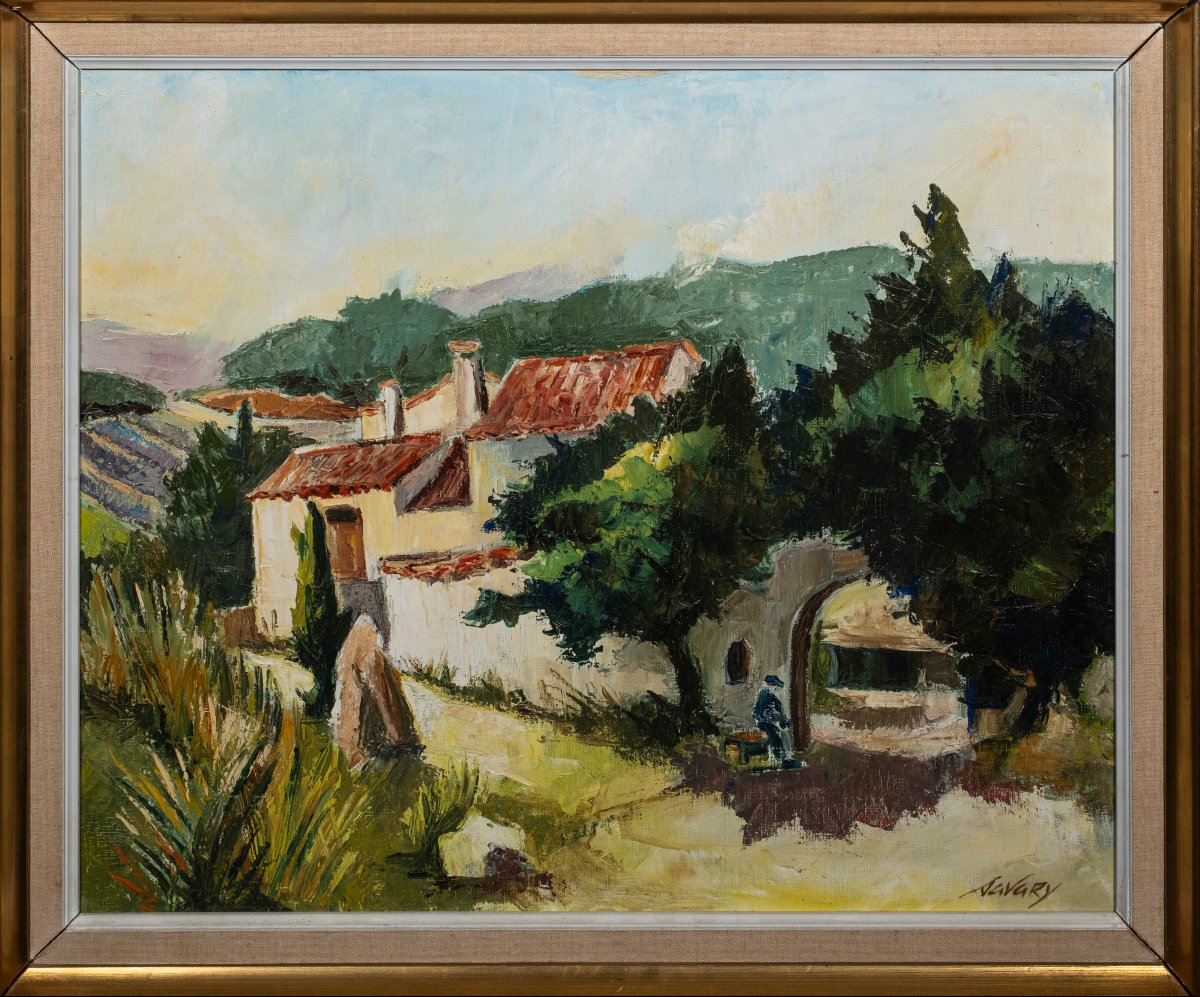 Savary (20th Century) - Provençal Landscape -photo-2