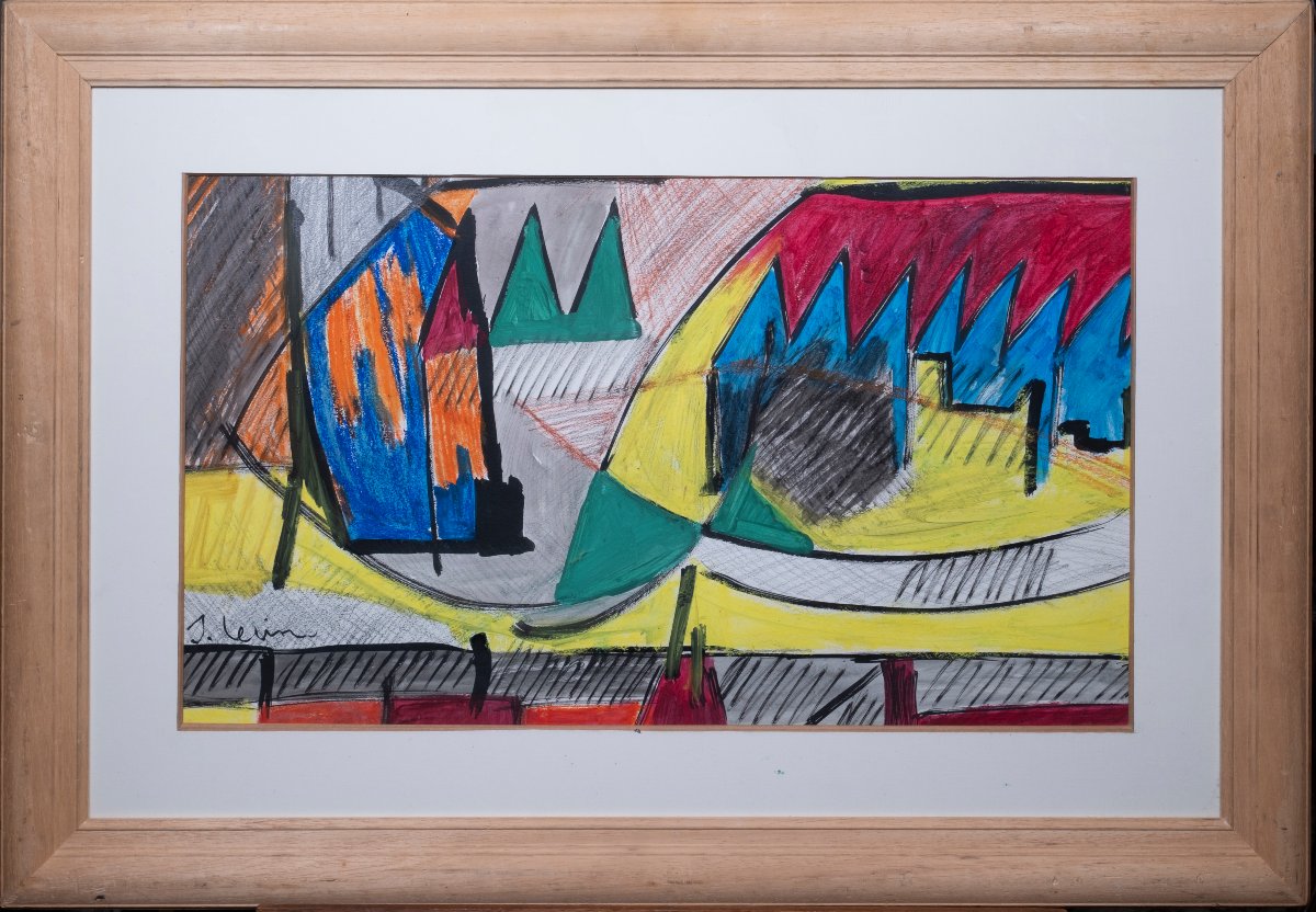 Joseph Levin ( 1894-1977) - Abstract Composition-photo-2
