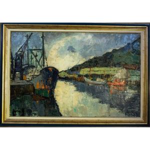 Lionel VERGETAS (1882-?) - Embouchure sur le port