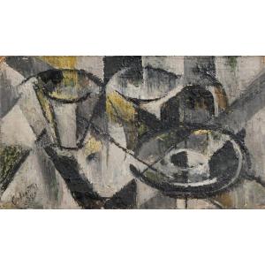 Jean-marie Calmettes (1918-2007) - Nature Morte Cubiste 