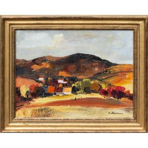 Michel JOUENNE (1933-2021) - Hameau en Bourgogne 
