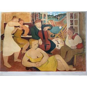 Maurice Savin (1894-1973) - The Musicians - Lithograph