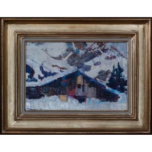 Jean-Jacques MORVAN ( 1928-2005) Le chalet 