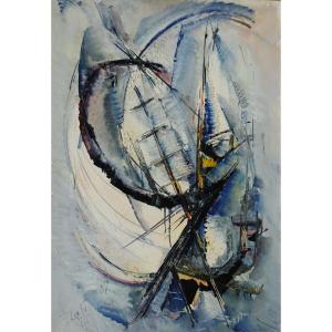 Roger LERSY (1920-2004) - Les voiles