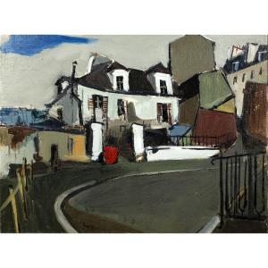 Claude Aliotti ( 1925-1989) - Une Vue de Montmartre 