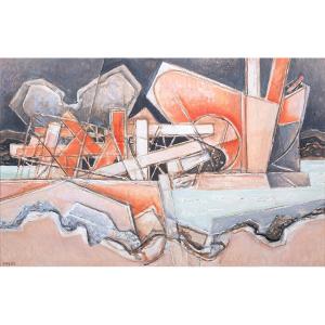 Georges Dayez (1907-1991) - Vue de port