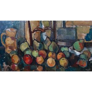 Jean DRIES (1905-1973) - Nature morte "Pommes et poires"