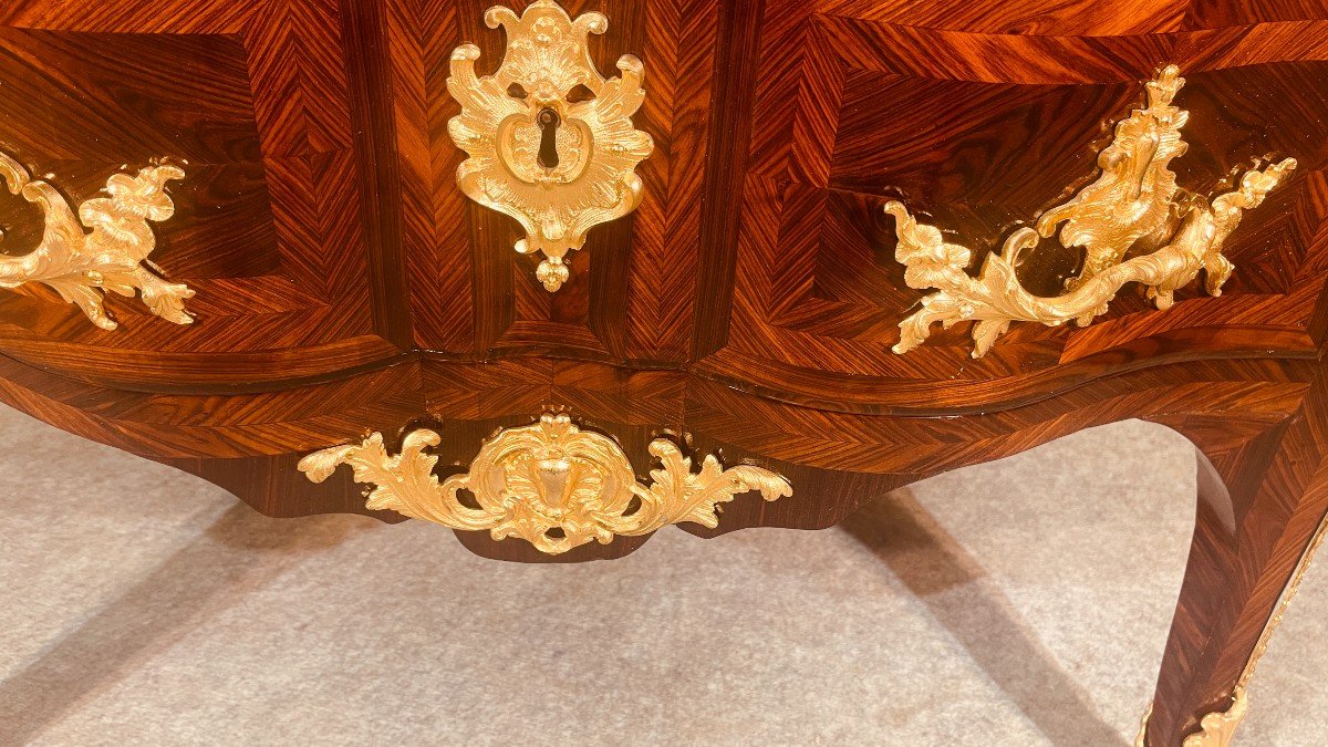 Rare Commode Régence en Bois de Violette , Epoque XVIIIe Siècle -photo-2