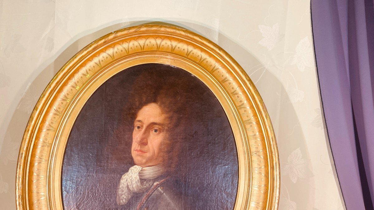 Oil On Canvas: Man In Armor, Eighteenth Century-photo-3