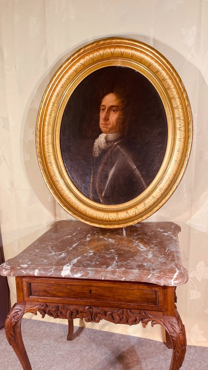 Oil On Canvas: Man In Armor, Eighteenth Century-photo-2