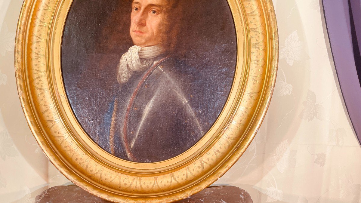 Oil On Canvas: Man In Armor, Eighteenth Century-photo-5