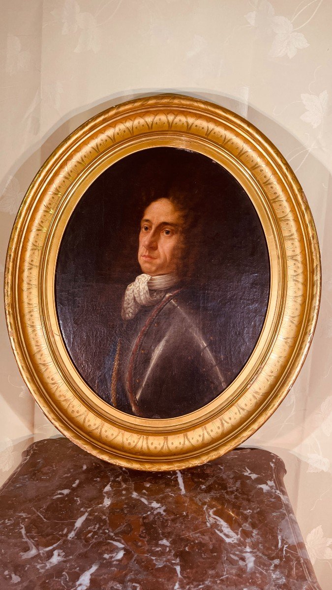 Oil On Canvas: Man In Armor, Eighteenth Century-photo-8
