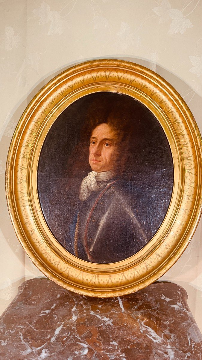 Oil On Canvas: Man In Armor, Eighteenth Century
