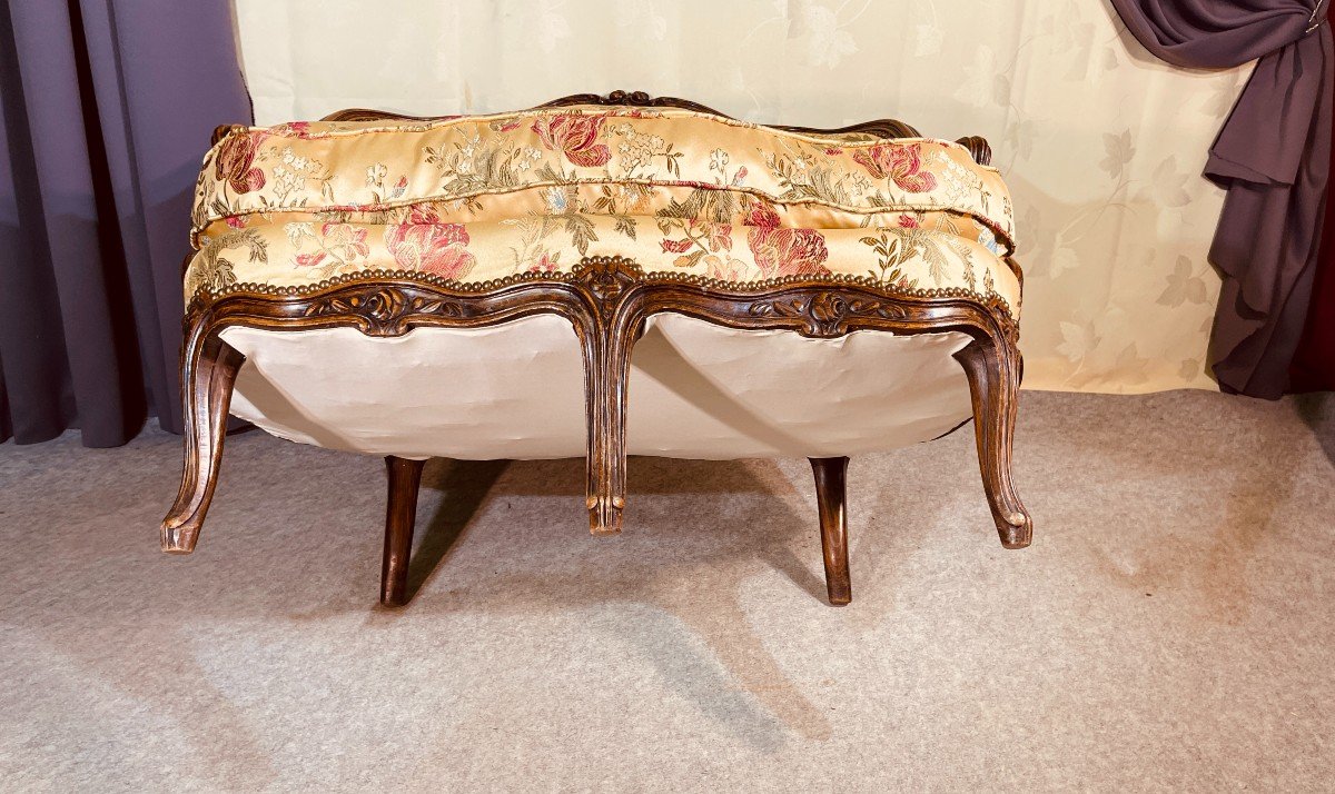 Small Louis XV Sofa "in Ottoman" In The Shape Of A Basket, Eighteenth Century Period-photo-6