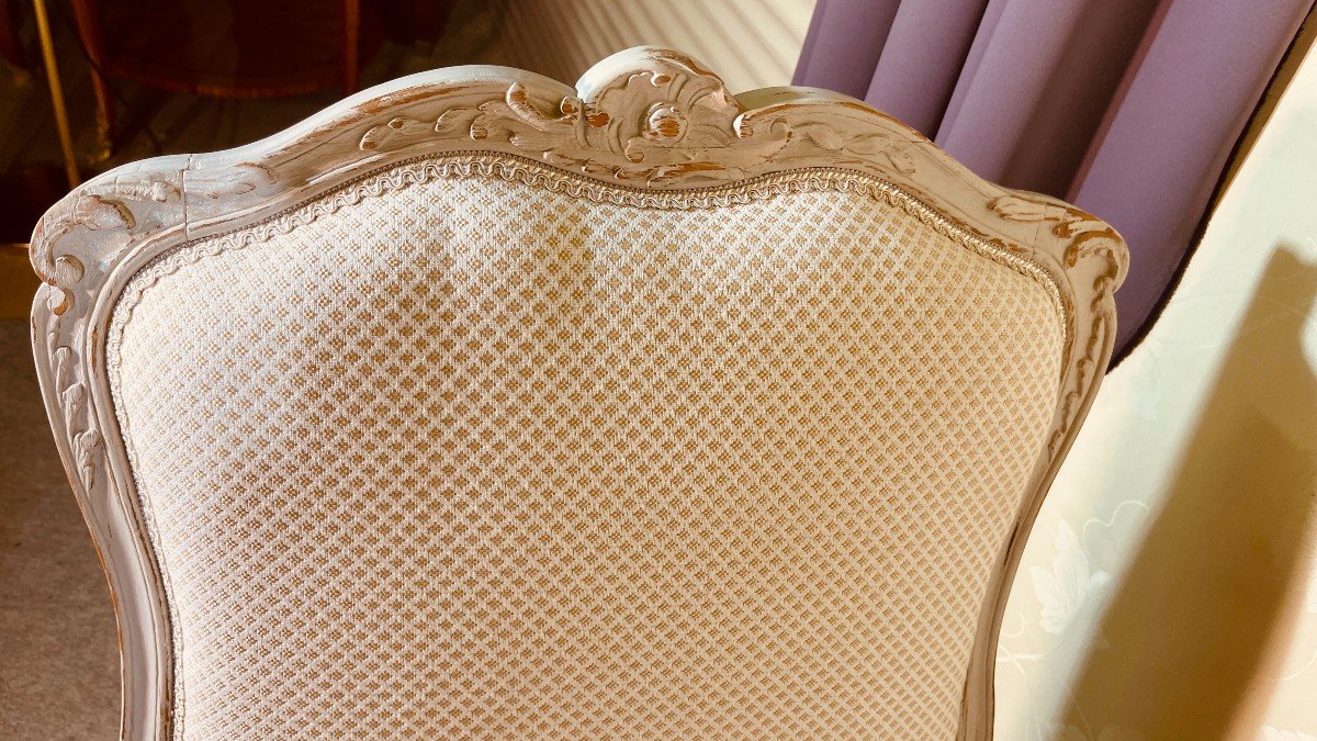Pair Of Large Armchairs, Louis XV, Dlg De Cresson, 18th Century-photo-2