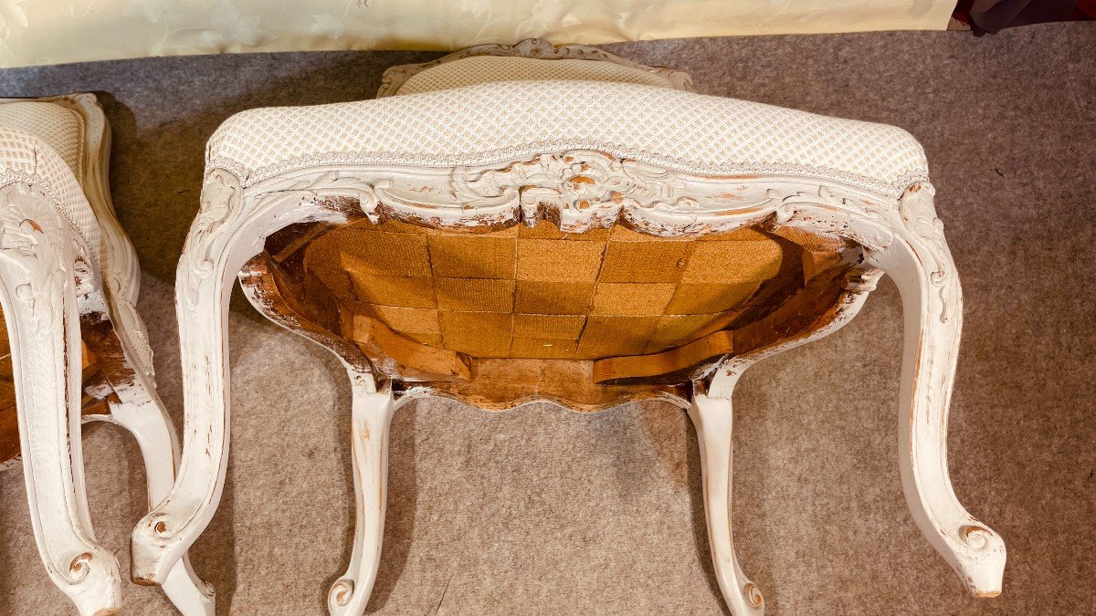 Pair Of Large Armchairs, Louis XV, Dlg De Cresson, 18th Century-photo-3