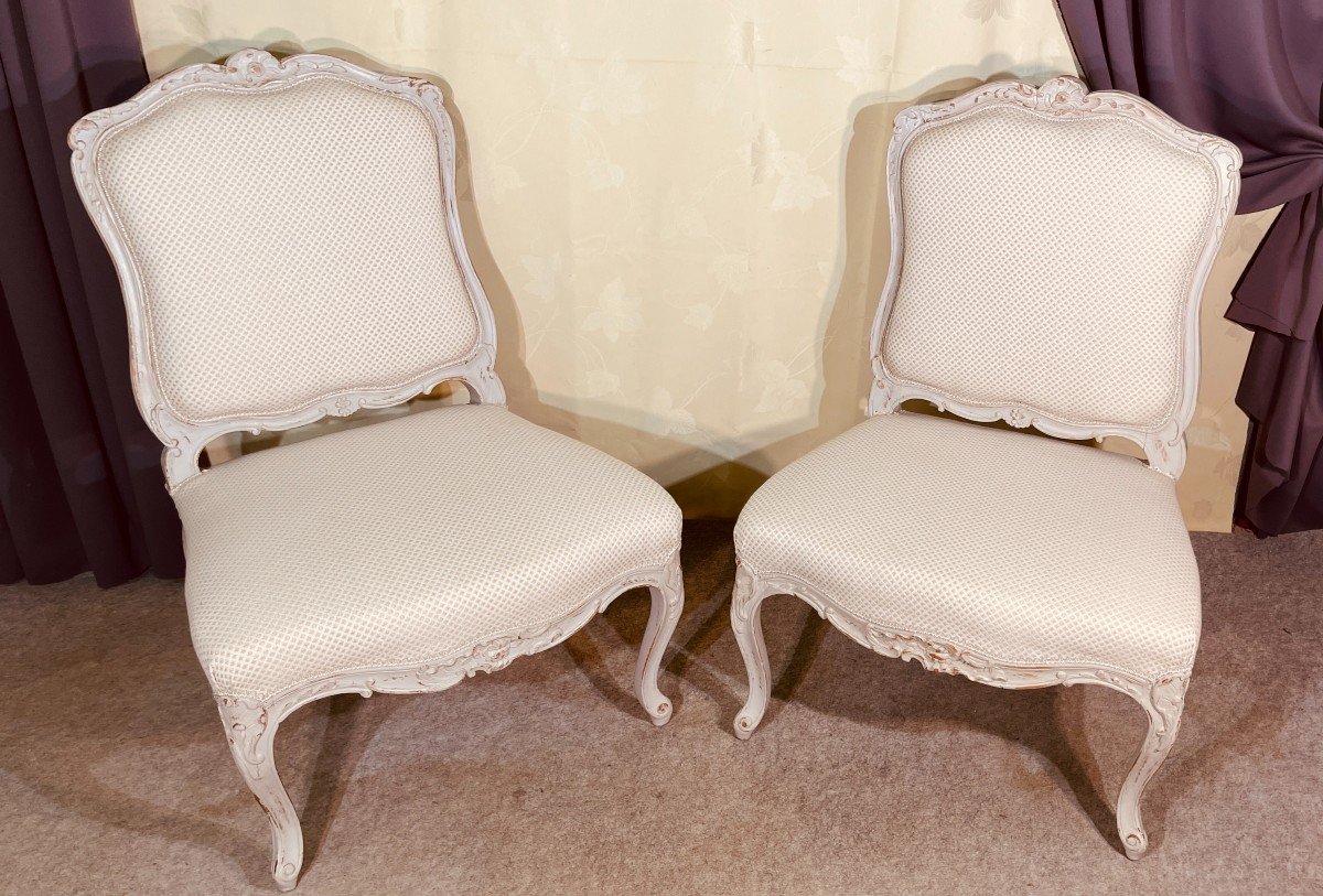 Pair Of Large Armchairs, Louis XV, Dlg De Cresson, 18th Century-photo-6