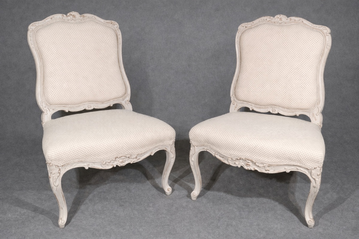 Pair Of Large Armchairs, Louis XV, Dlg De Cresson, 18th Century-photo-8