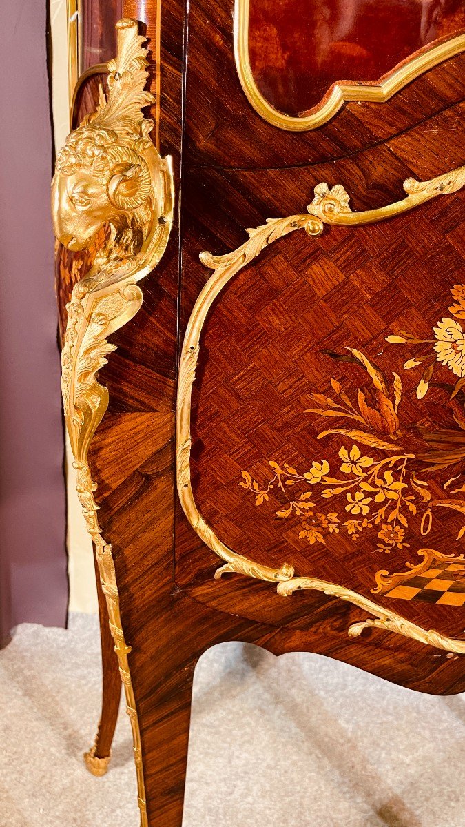 François Linke, Attr. Showcase In Marquetry, Nineteenth Time-photo-3