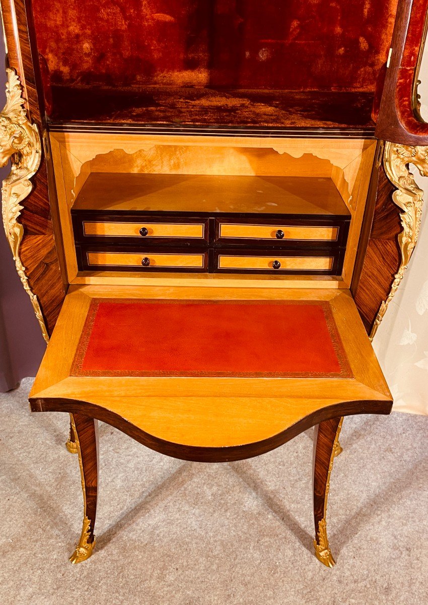François Linke, Attr. Showcase In Marquetry, Nineteenth Time-photo-4