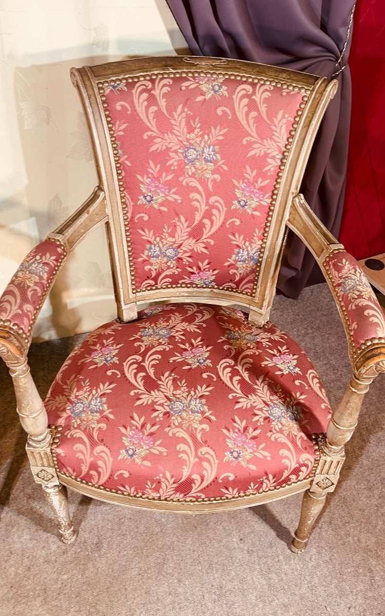 Pair Of Directoire Style Armchairs, Late Nineteenth Time-photo-8