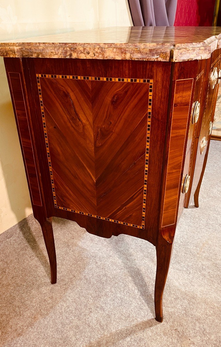 Transition Chest Of Drawers, Eighteenth Century Period-photo-1