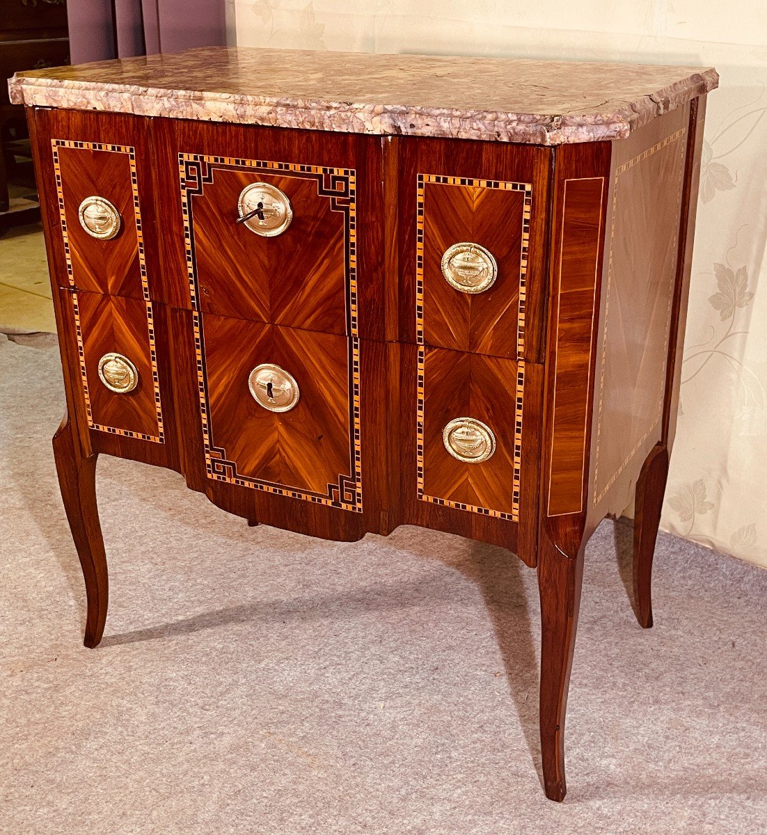 Transition Chest Of Drawers, Eighteenth Century Period