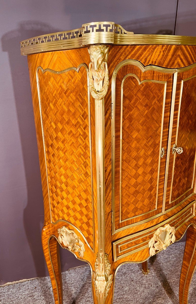 Louis XV Furniture, With Heads Of Goats, 19th Century-photo-6