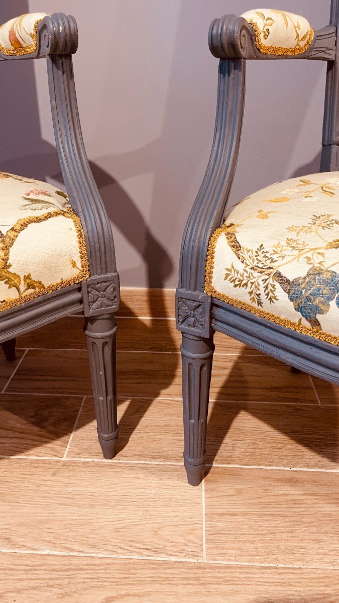 Pair Of Armchairs Stamped Avisse (1723-1796)-photo-3