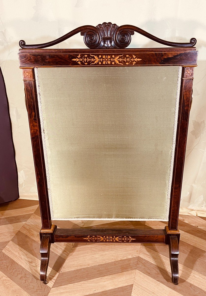 Charles X Fireplace Screen, 19th Century-photo-4
