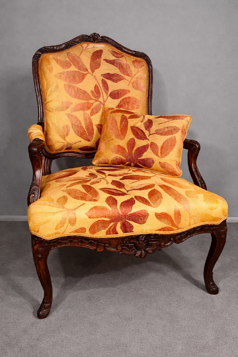 Large Flat Back Armchair, 18th Century Period
