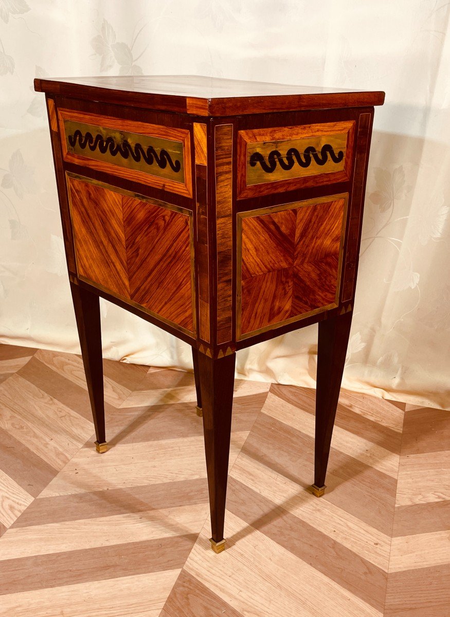 Marquetry Chiffonniere, 18th Century-photo-5