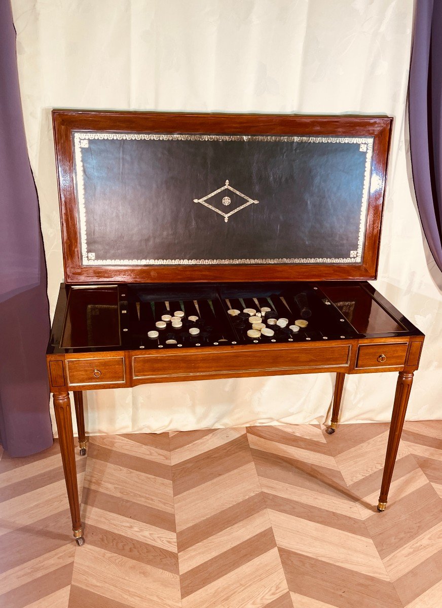 Table TRIC TRAC ,  Estampillée L. AUBRY , 18eme -photo-4