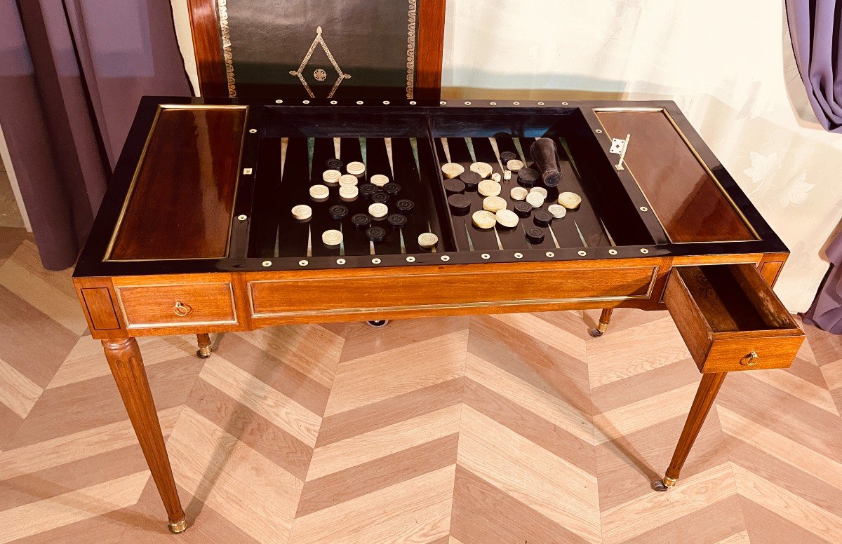 Table TRIC TRAC ,  Estampillée L. AUBRY , 18eme -photo-7