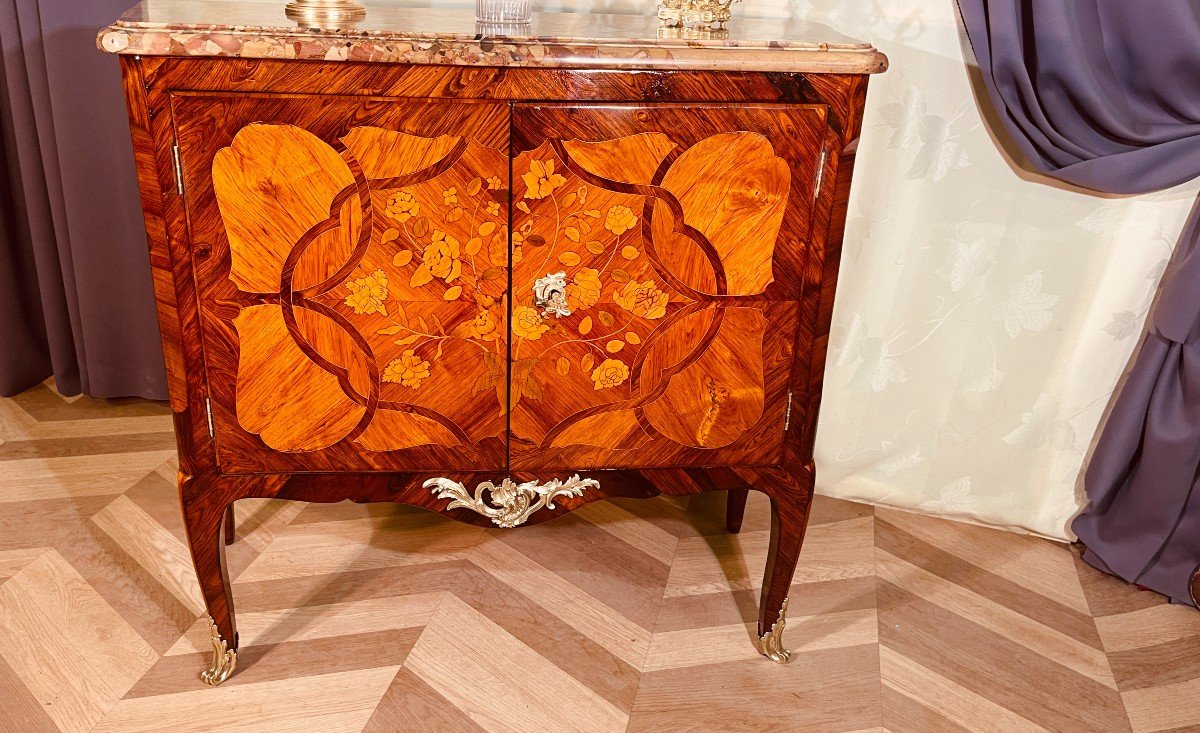Louis XV Chest Of Drawers, 2 Leaves, 18th Century-photo-2