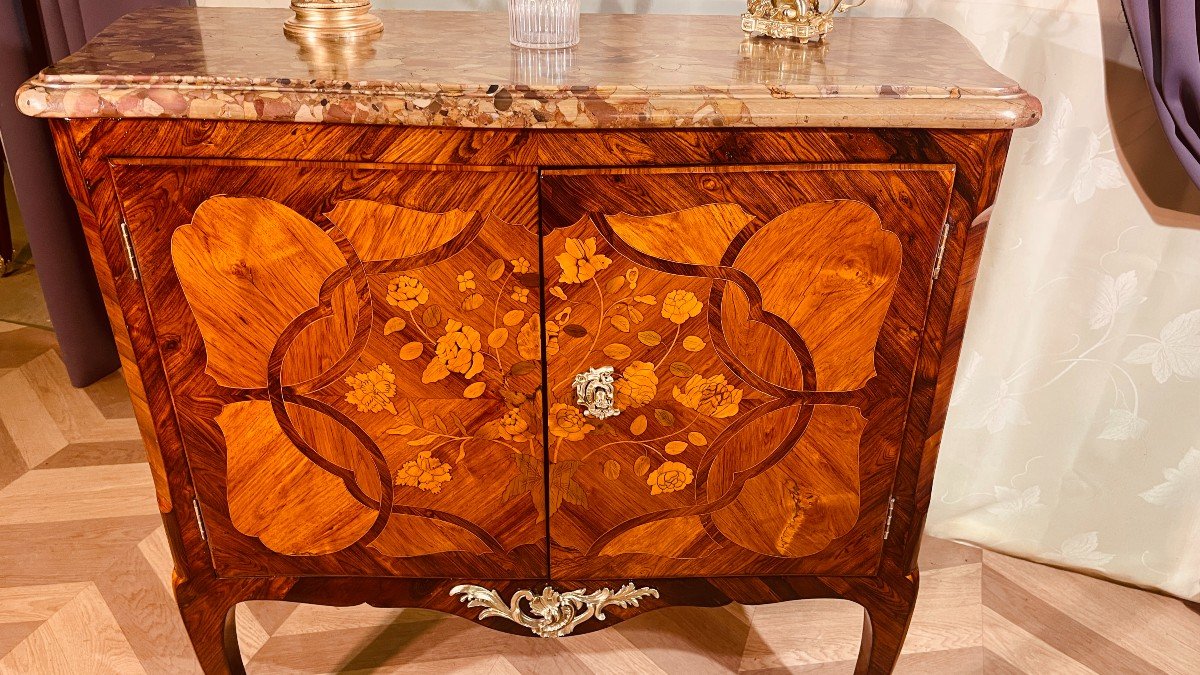Louis XV Chest Of Drawers, 2 Leaves, 18th Century-photo-4