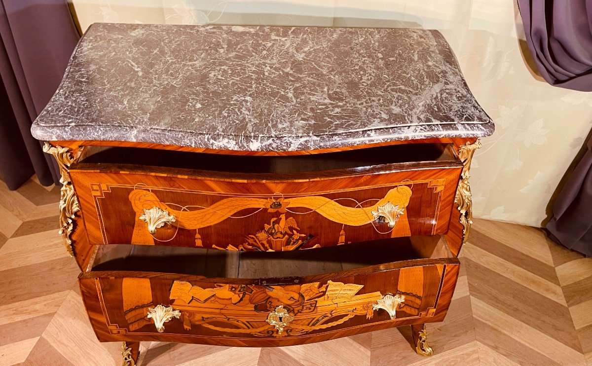 Louis XV Chest Of Drawers, 18th Century-photo-3