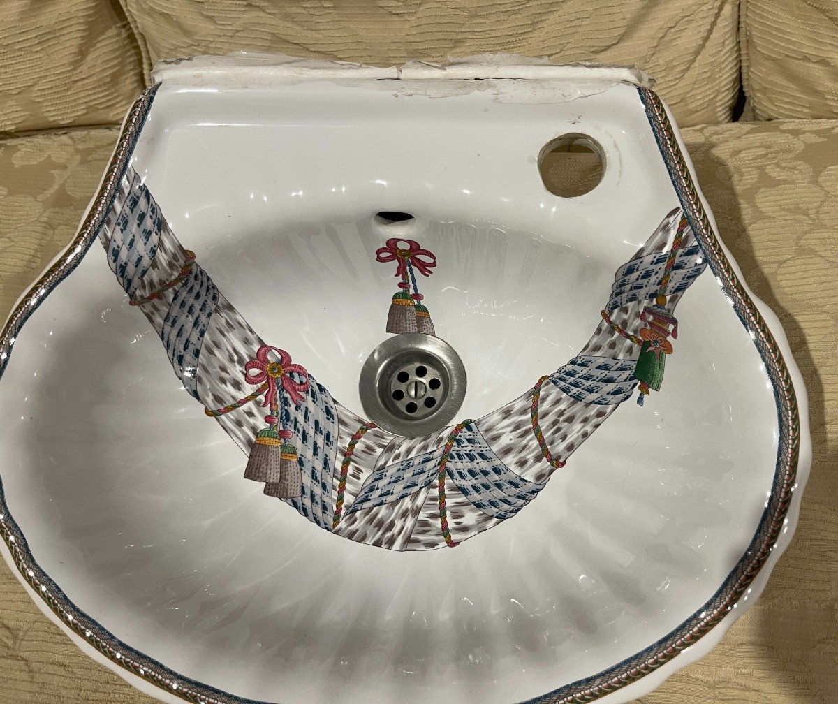 Paris Porcelain Hand Washer With Café Royale Decor -photo-3