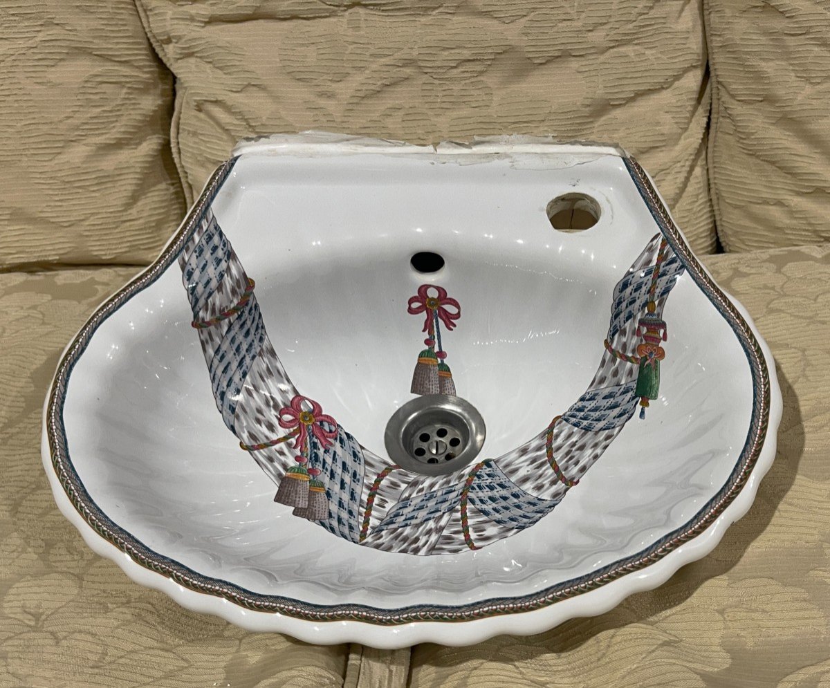 Paris Porcelain Hand Washer With Café Royale Decor -photo-4