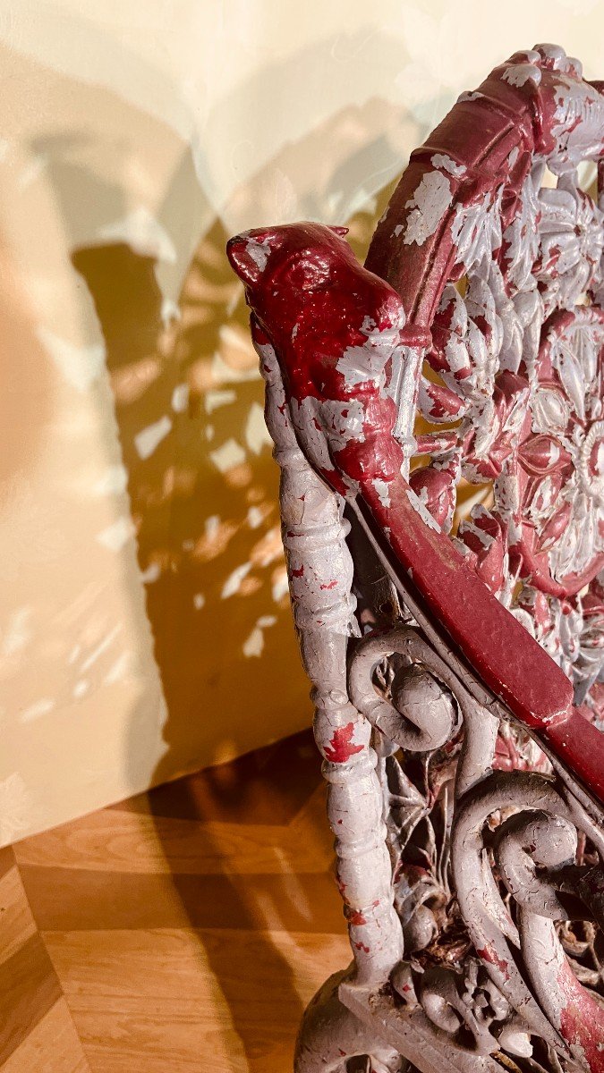 Cast Iron Garden Bench, Victorian Style -photo-5