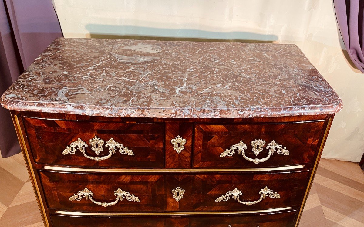 Commode Louis XIV En Palissandre , 18ème Siècle -photo-3