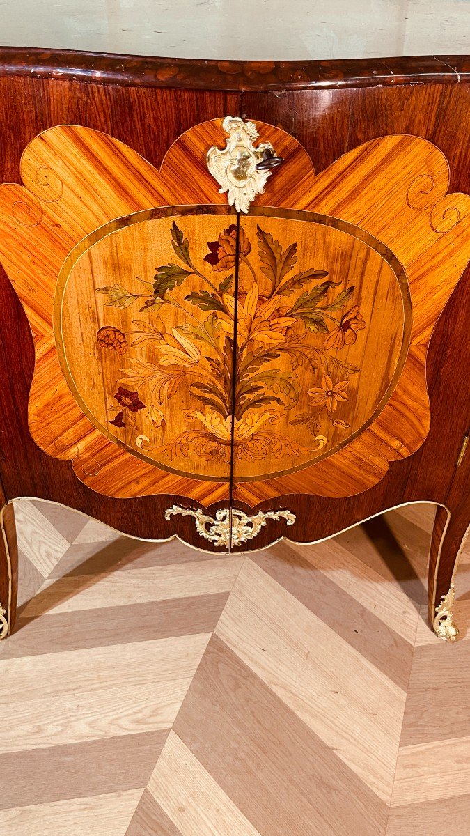 Commode à Portes Estampillée Pierre BERNARD + Bronzes Signés C.P.     Epoque 18ème Siècle -photo-3