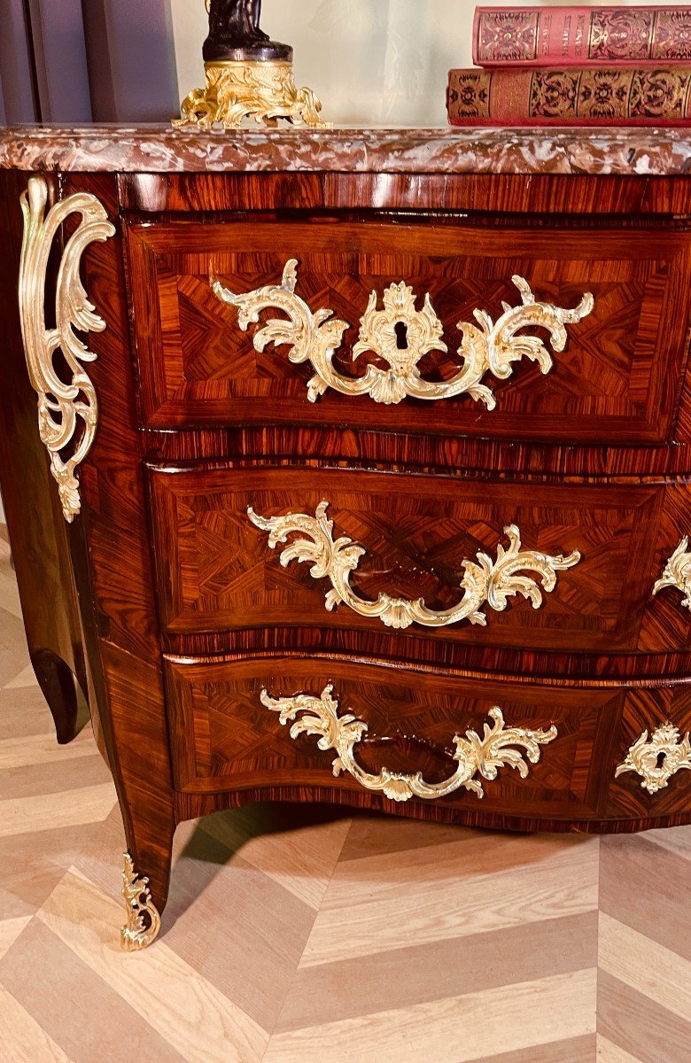 Commode Louis XV , Estampillée MONDON , 18ème Siècle -photo-2