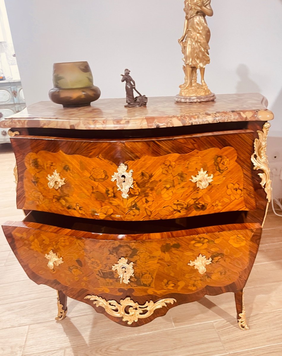 Commode Louis XV , Estampillée Pierre Roussel ( 1723-1782 )-photo-5