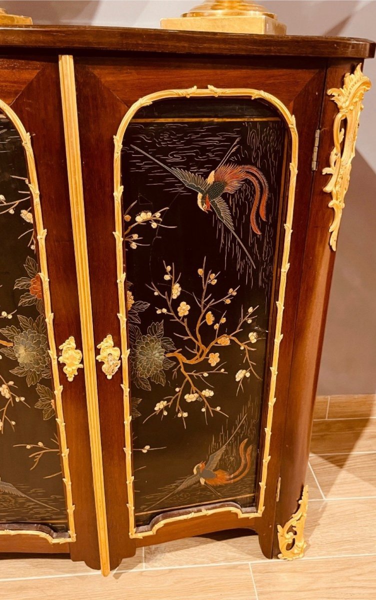Louis XV Furniture In European Lacquer, 18th Century-photo-4