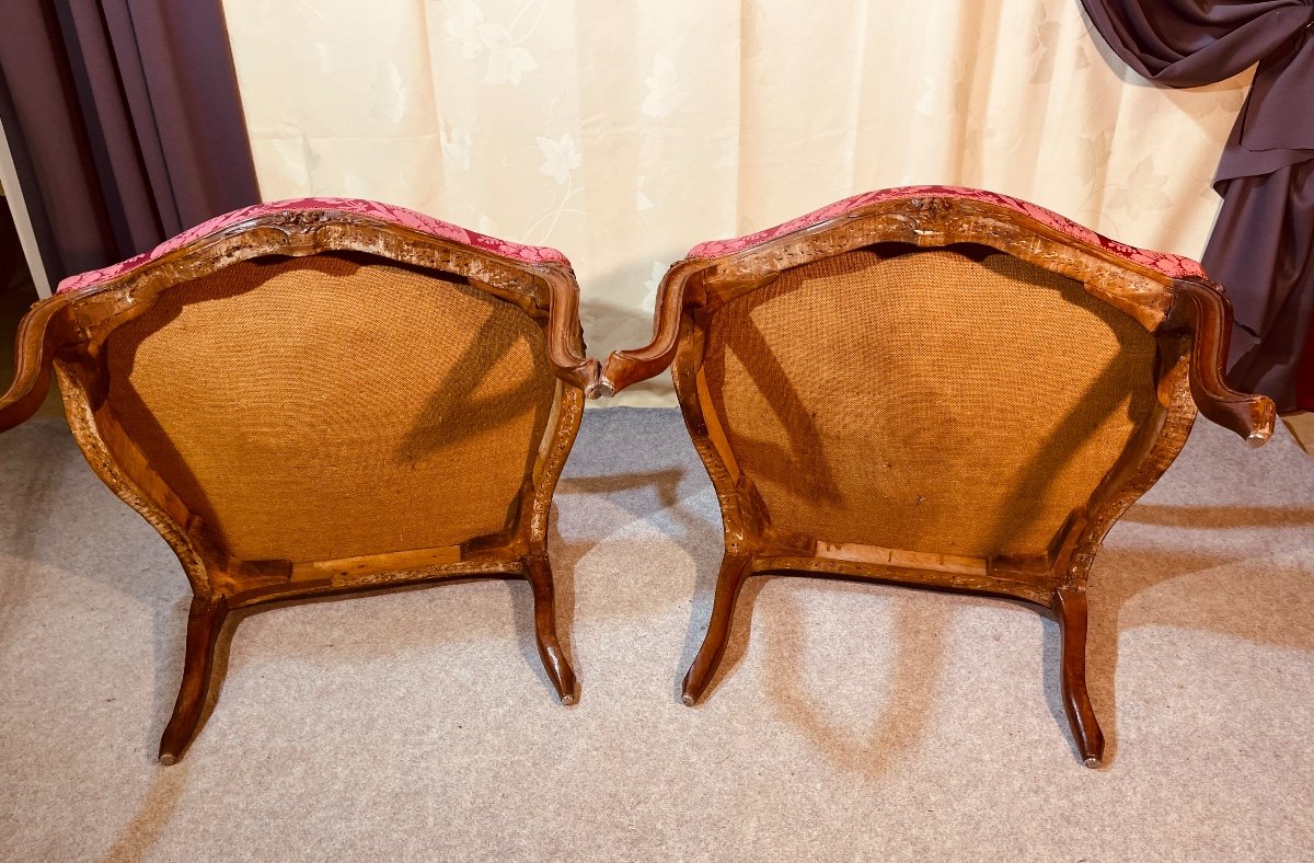 Pair Of Louis XV Armchairs, Stamped G. Jacob -photo-7