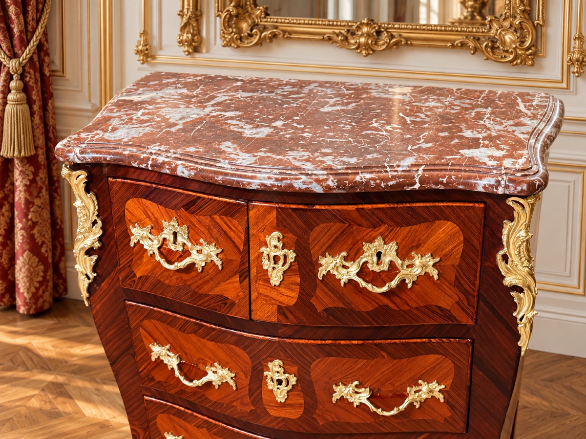 Commode Louis 15 Estampillée J. POPSEL , 18eme -photo-2