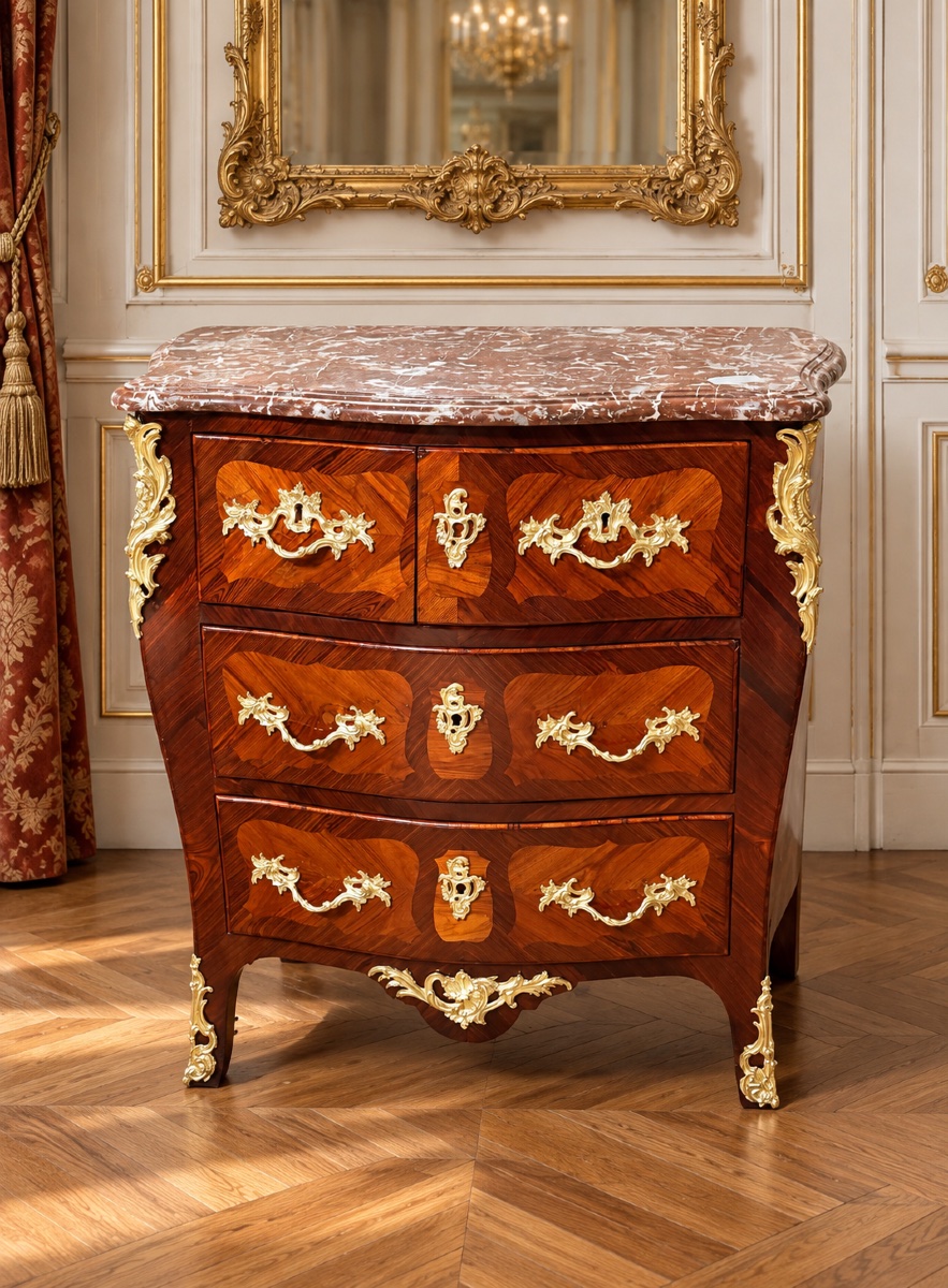 Commode Louis 15 Estampillée J. POPSEL , 18eme 
