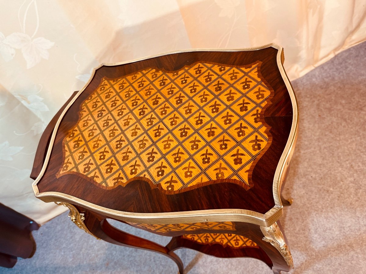 19th Century Marquetry Coffee Table -photo-3
