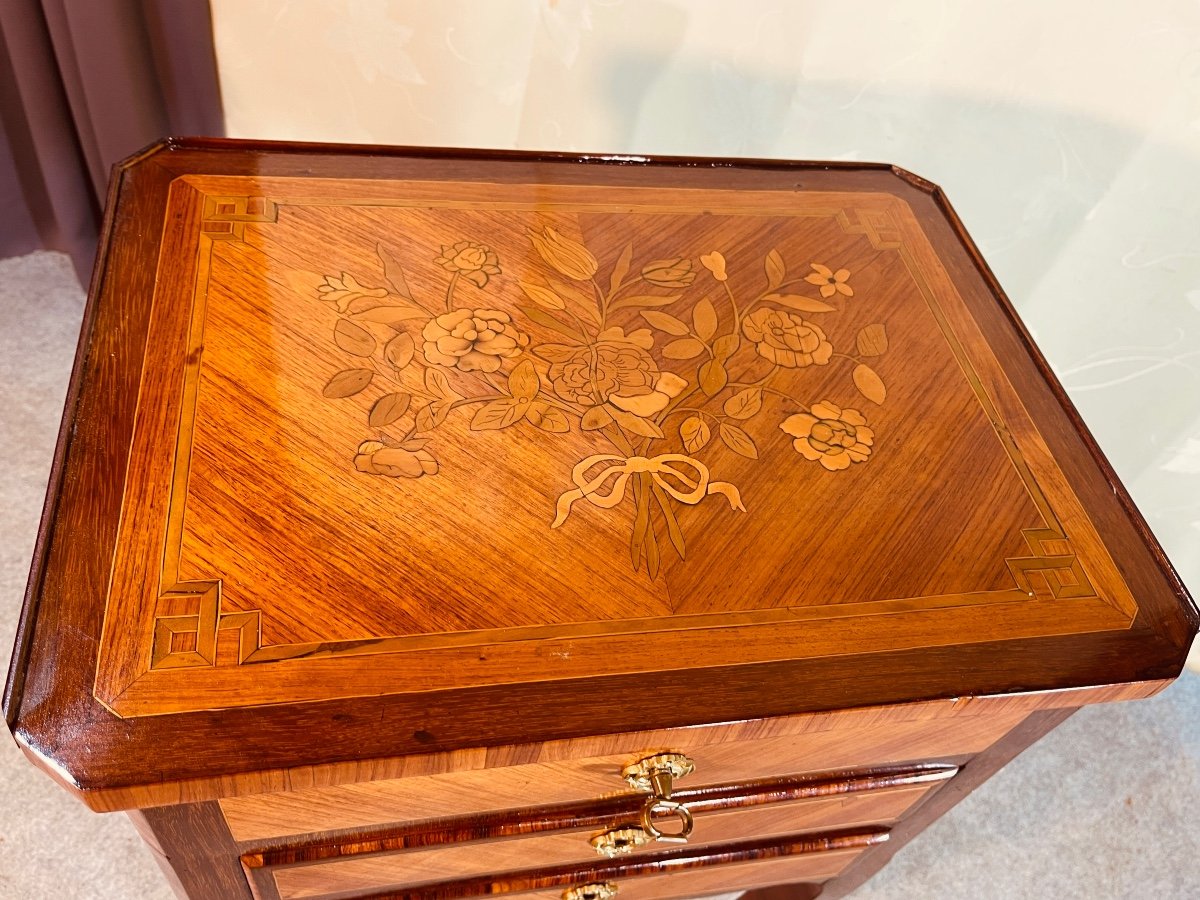 Louis XV Chiffonnier, Stamped Reizell, 18th Century -photo-2